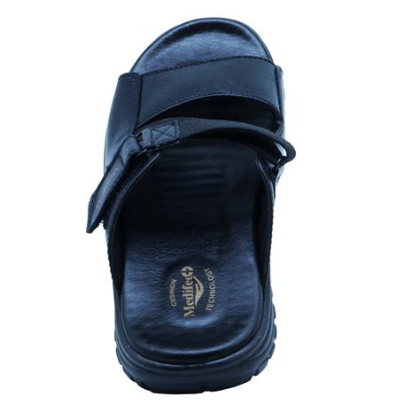 Medifeet Mens Casual Ortho and Diabetic Slipper with Elastic Arch supp ...