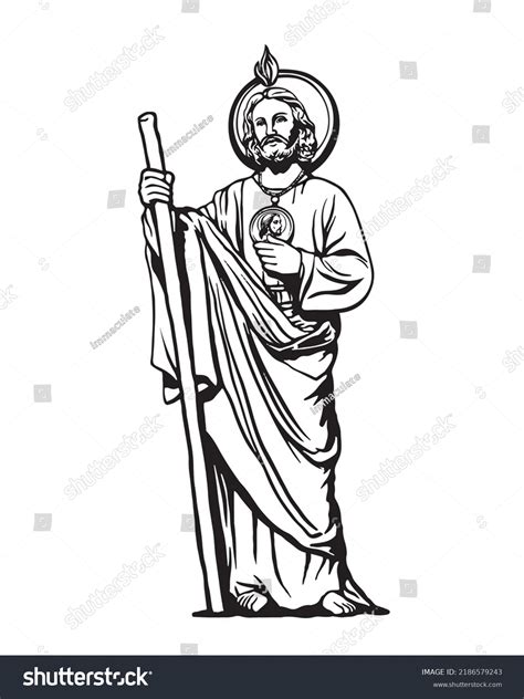 Apóstol de Santo Jude Thaddeus de: vector de stock (libre de regalías ...