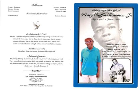 Henry R Rosemon Jr Obituary | AA Rayner and Sons Funeral Homes