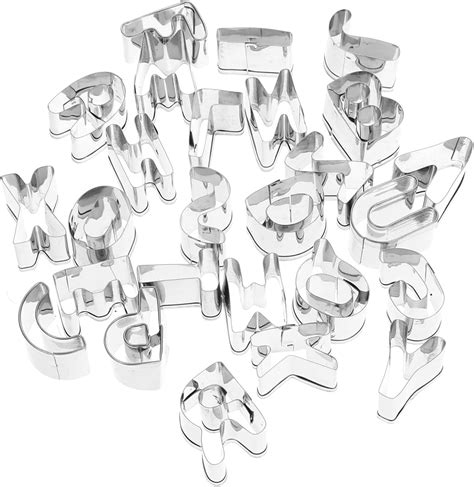 Amazon.co.jp: CIYODO 1 Set Alphabet Cookie Cutter Stainless Steel ...