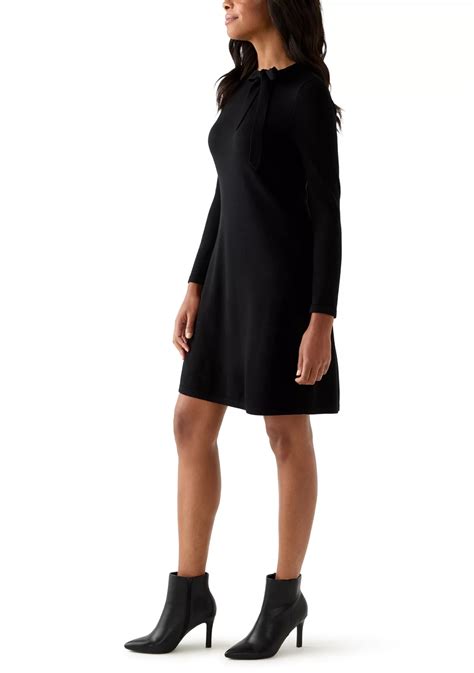 Robbie Bee Women's Long Sleeve A-Line Sweater Dress | Belk