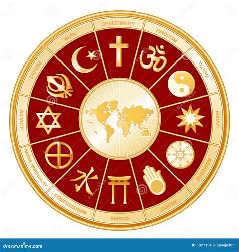 World of Faith, Religions, Globe Map Stock Vector - Illustration of david, design: 5821134