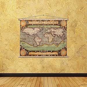 ArtzFolio Photo of an Old Map 1587 Typvs Orbis Terrarvm Canvas Fabric ...
