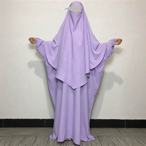 Premium Matching Purple Baggy Abaya and Single Layer Khimar – Muslim Lane