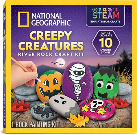 Amazon.com: National Geographic Creepy Creatures Rock Painting Kit ...
