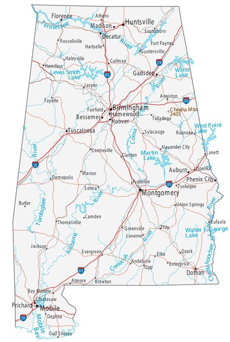 Alabama County Map - GIS Geography