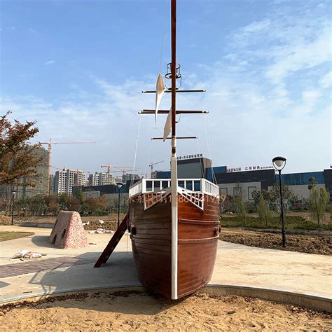7.2米商业区景观雕塑海盗船_景观装饰_兴化市江南木船制造有限公司
