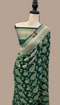 Pure Khaddi Georgette Handloom Banarasi Saree - Water zari — The Handlooms