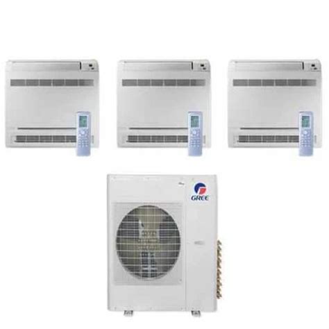 GREE Multi Gen2 Series 30,000 BTU 3-Zone Mini Floor Console 12K+12K+18K ...