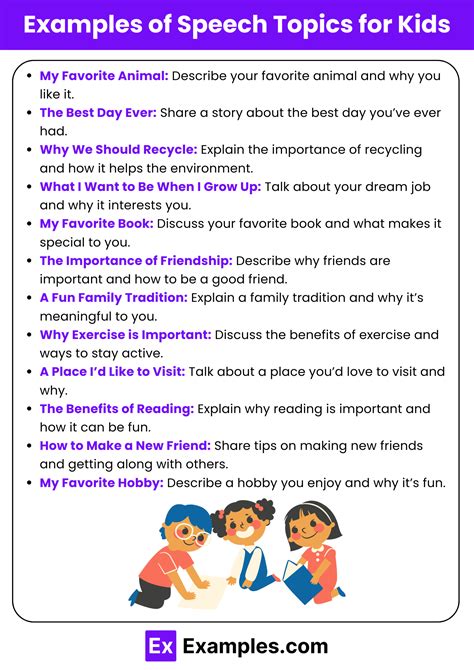 20+ Speech Topics for Kids Examples