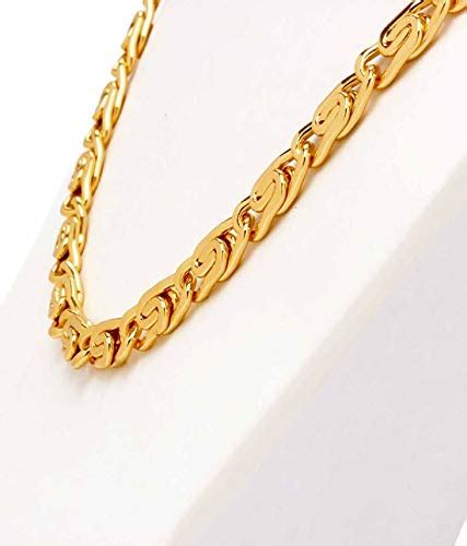 Thrillz Trend & Stylish Fisher Design Gold Plated Brass Chain For Men ...