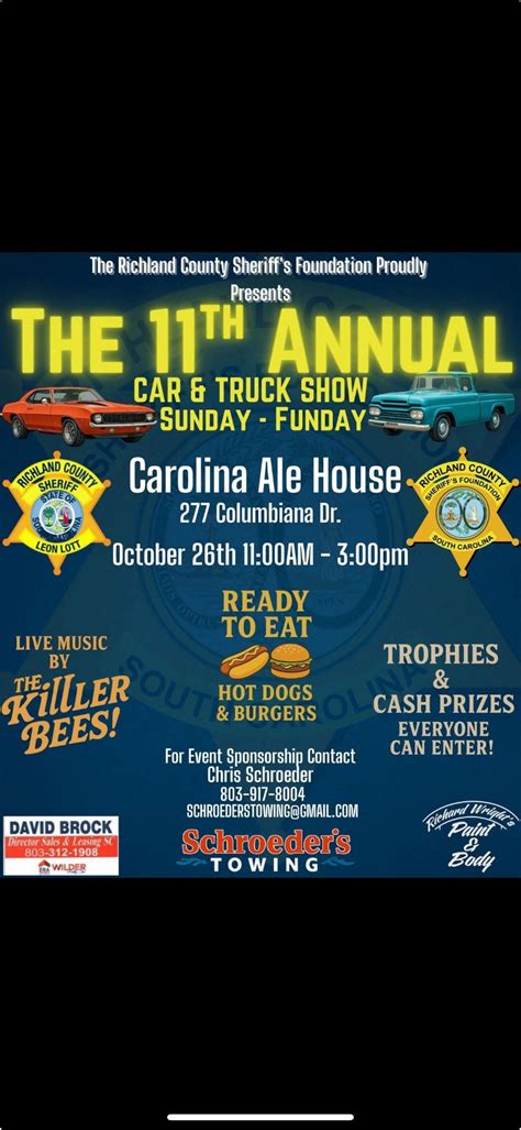 Richland County Sheriff’s Foundation 11th Annual Car & Truck Show ...