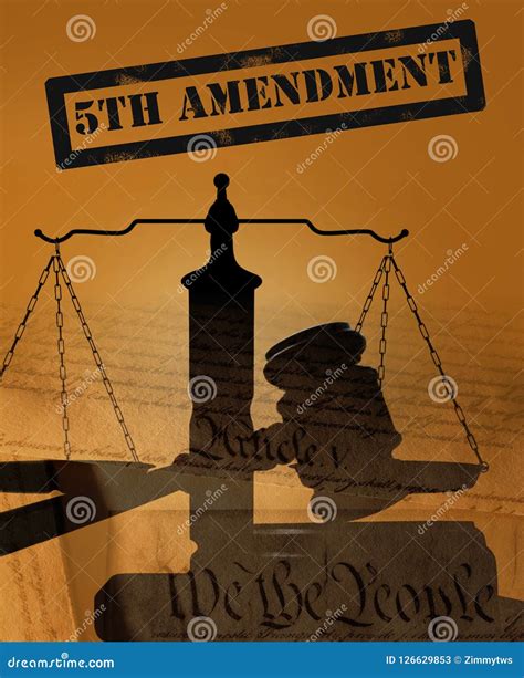 Fifth Amendment concept stock illustration. Illustration of text ...