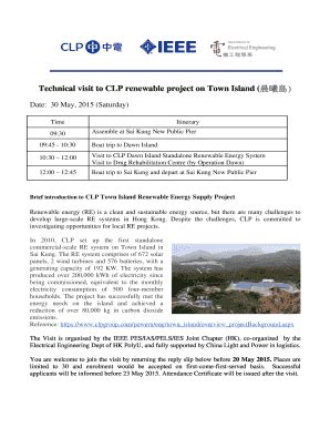 Fillable Online ieee org Technical visit to CLP renewable project on ...