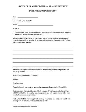 CA SCMTD Public Records Request - Fill and Sign Printable Template Online