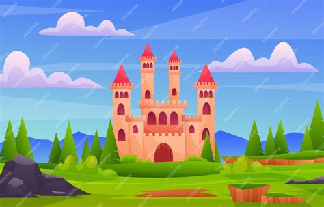 Premium Vector | Medieval Kingdoms Castile Landscape Background