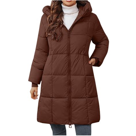 Aloohaidyvio Women's Winter Coat Heavyweight Full Length Fleece Lined ...