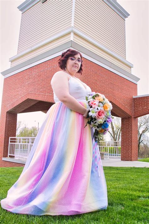 Rainbow Wedding Dress