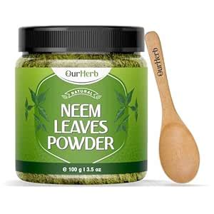 OurHerb® Pure Neem Leaves Powder: Natural Solution for Pimple-free ...