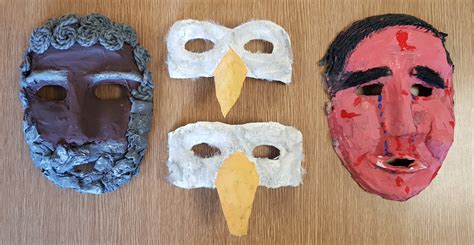 Colorful Greek Theatre Masks