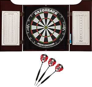 Viper Hudson Sisal/Bristle Steel Tip Dartboard & Cabinet Bundle ...