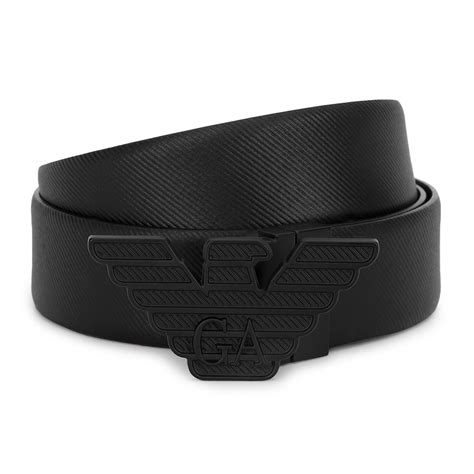 Buy Emporio Armani Men Black Eagle Buckle Belt for Men Online | Trendin