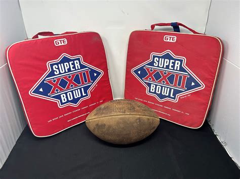 Lot # 124 - Vintage 1972 Official NFL Football w/ Two Super Bowl XXII ...