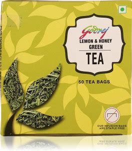Godrej Lemon Honey Tea Bags pack of 50 Lemon, Honey Green Tea Bags Box ...