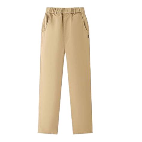Boys Pants - Boys' Khaki School Pants Elastic Waist Dress Trousers ...