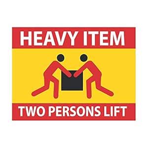 Anne Print Solutions® Heavy Item Two Person Lift Sticker Self Adhesive ...