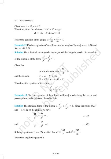 Conic Sections - NCERT Book of Class 11 Mathematics