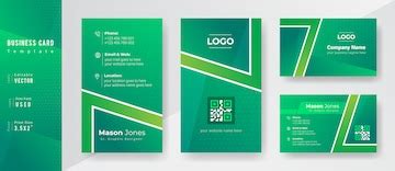 Horizontal & vertical business template set with gradient color ...