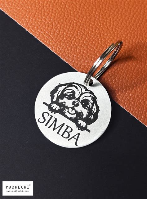 Shop Pet Name Tag | Pet Face Name Tag | Madhechi