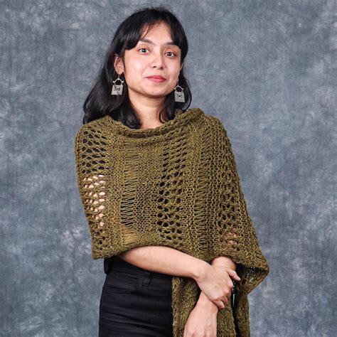 Download Free Green Shawl Knitting Pattern – Muezart India