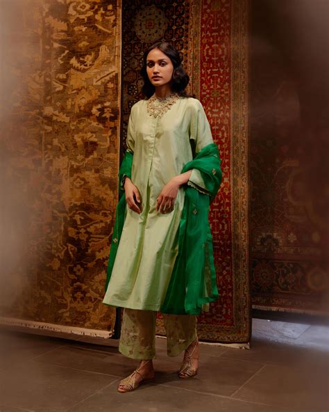 EMBROIDERED TUNIC TROUSER SET- VIRGIN – BRIH