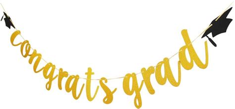 ZeroShen Congrats Grad with Graduation Cap Banner for India | Ubuy