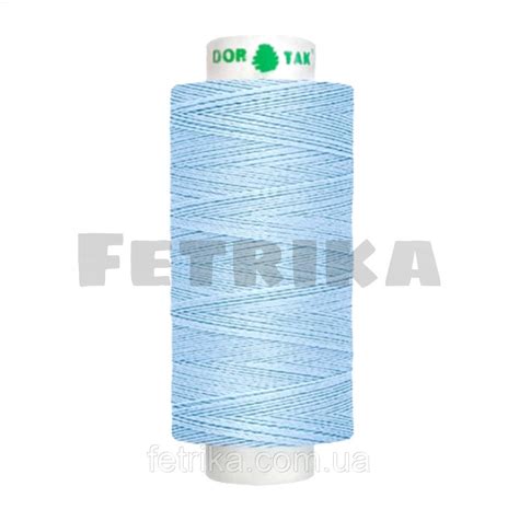 Нитки швейные Dor Tak 40/2, Голубой № 377, 400 ярдов, цена 12 грн ...
