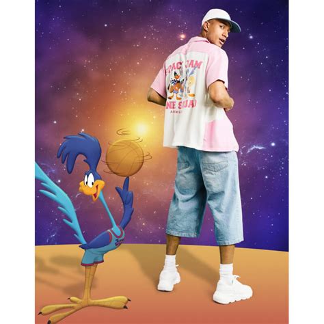 Space jam a New Legacy Relaxed Color Block Bowling Shirt – Roar Fox