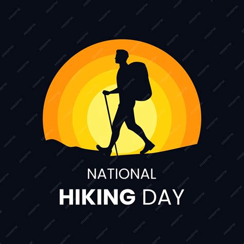 Premium Vector | Illustration concept of man hiking for logo and badge ...