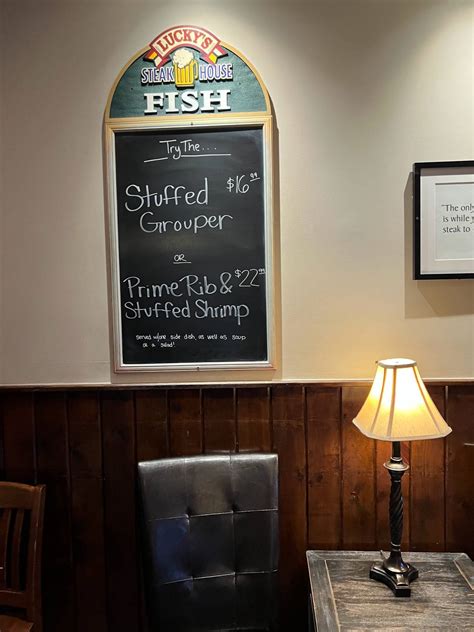 Menu at Lucky's Steakhouse, Imlay City