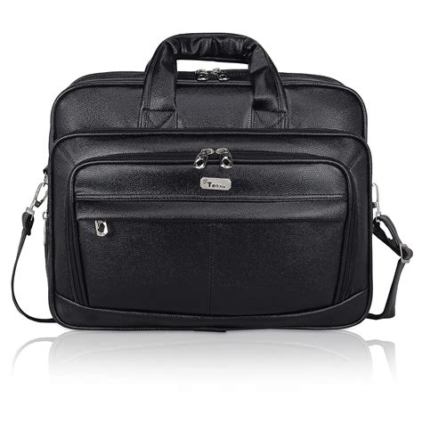 Teo (18 Inch) Large size Vegan Leather Laptop, Shoulder, Messenger ...