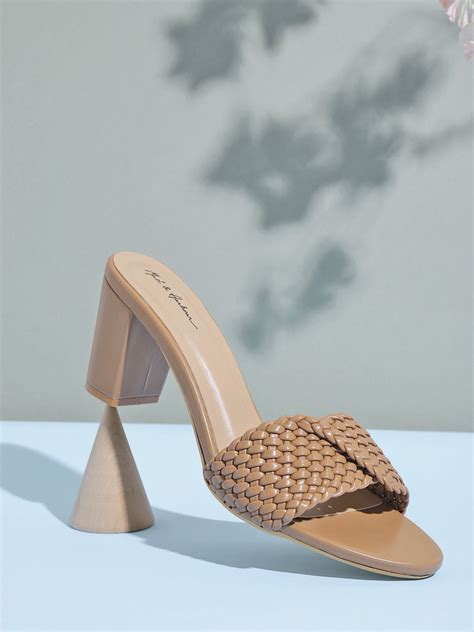 Tokyo Talkies Women White Square Toe Block heels - Price History