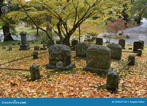Rainy Autumn Day at Sleepy Hollow Cemetery, Historic New York Editorial Image - Image of stone ...