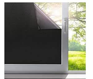 Buy SUNBIRD Matte Blackout Glass Partition Sliding Window Heat Control ...