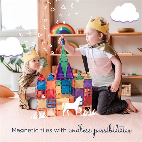 Buy Connetix Tiles, 100 pc Creative Pack of Magnetic Building Tiles for ...