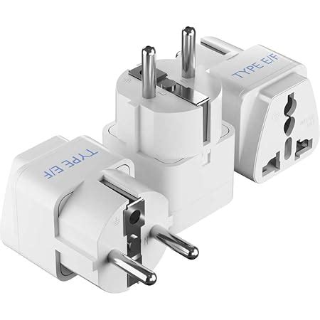 Ceptics India to Europe (Schuko) (Type E/F) Travel Adapter Plug - CE ...