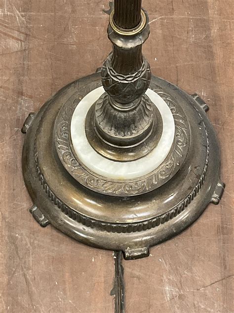 Lot - Vintage Marble Floor Lamp