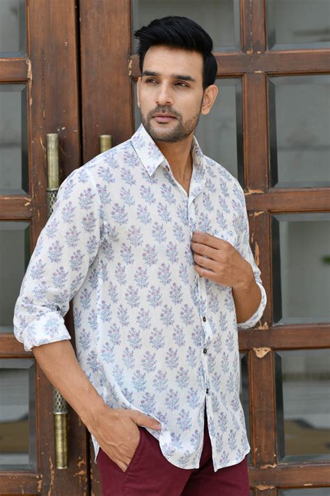 Lavender Bloom Full Sleeve Shirt