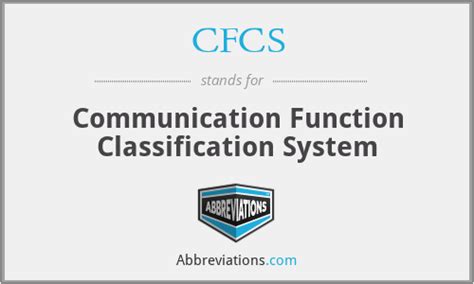 Image result for Communication Function Classification System