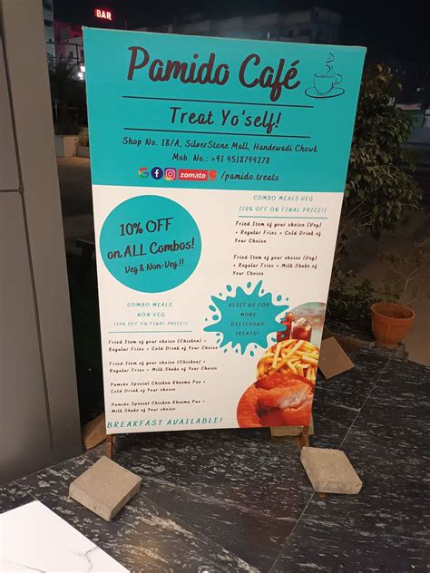 Menu at Pamido Cafe, Pune